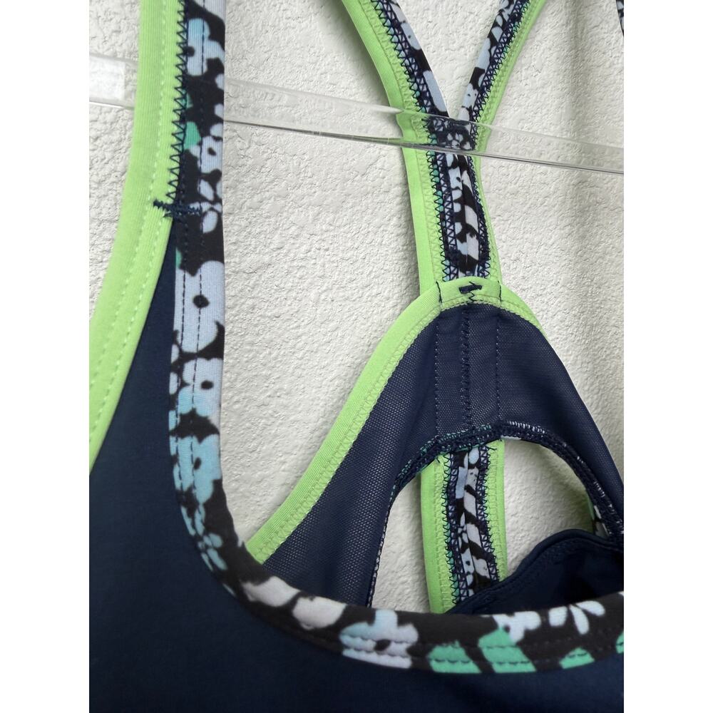 Free People Movement Navy Floral Racerback Sports Bra Women S - Picture 6 of 12